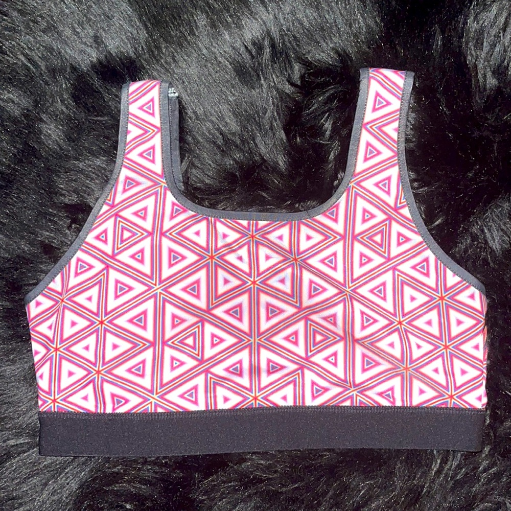 Kevin Psychedelik Rainbow prismic active top.